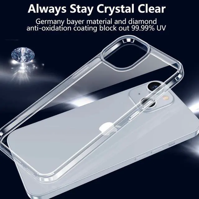 Alt view image 4 of 7 - Redpepper for iPhone 15 Case 6.1-Inch Non-Yellowing Shockproof Phone Bumper Cover Anti-Scratch Clear