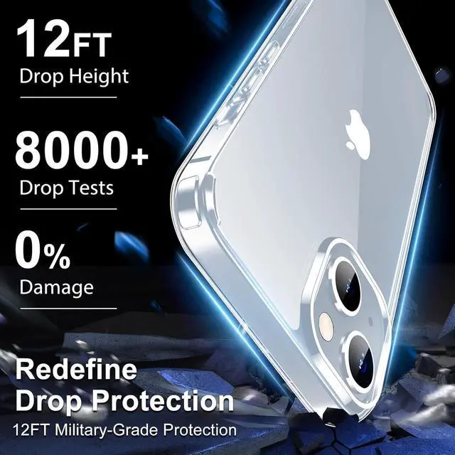 Alt view image 5 of 7 - Redpepper for iPhone 15 Case 6.1-Inch Non-Yellowing Shockproof Phone Bumper Cover Anti-Scratch Clear