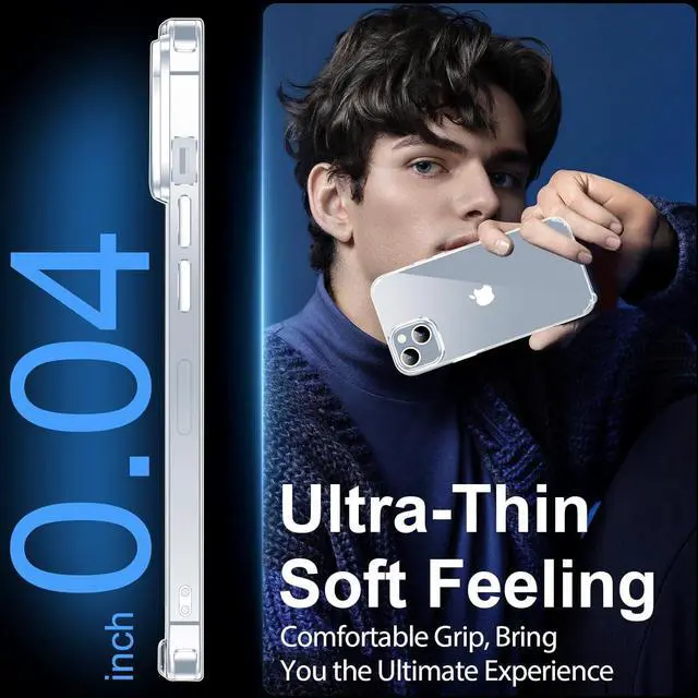 Alt view image 7 of 7 - Redpepper for iPhone 15 Case 6.1-Inch Non-Yellowing Shockproof Phone Bumper Cover Anti-Scratch Clear