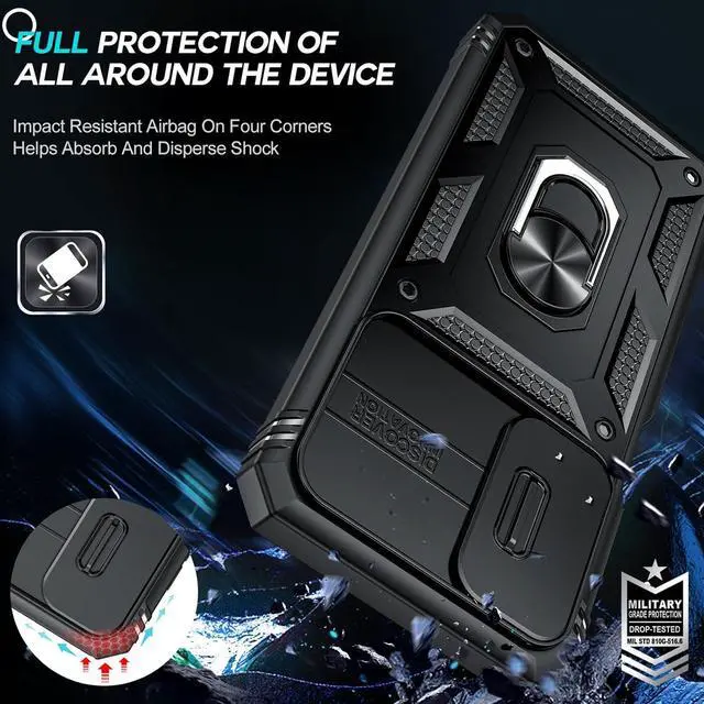 Alt view image 4 of 7 - for Galaxy A16-5G Phone Case: Galaxy A16 5G Screen Protector [2 Packs] with Camera Cover Military-Grade Heavy Duty Protection Cell Android Basic Funda para  Galaxy A 16 5G Phone Black