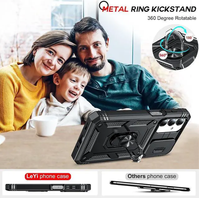 Alt view image 6 of 7 - for Galaxy A16-5G Phone Case: Galaxy A16 5G Screen Protector [2 Packs] with Camera Cover Military-Grade Heavy Duty Protection Cell Android Basic Funda para  Galaxy A 16 5G Phone Black