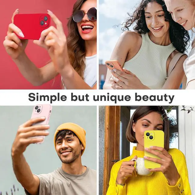 Alt view image 2 of 7 - Designed for iPhone 14 Case Premium Silicone with [Soft Anti-Scratch Microfiber Lining] Shockproof Protective Phone Case for Men Women Girls 6.1 Chalk Pink