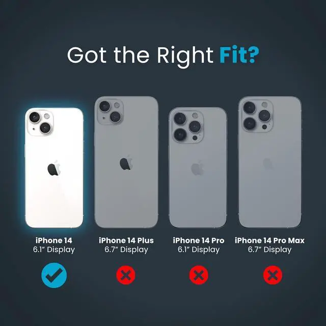 Alt view image 2 of 7 - Clear iPhone 14 & iPhone 13 Case - Drop Protection Scratch Resistant & Anti-Yellowing Dual Layer Case for iPhone 14 & iPhone 13 Case for 6.1 inch Model - GemShell