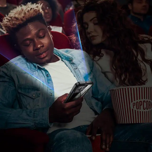 Alt view image 7 of 7 - for iPhone 14 Case with [Built-in Privacy Screen Protector] [IP 68 Waterproof] Anti-Peeping Adsorption Full Body Double Protective Case for iPhone 14 Black