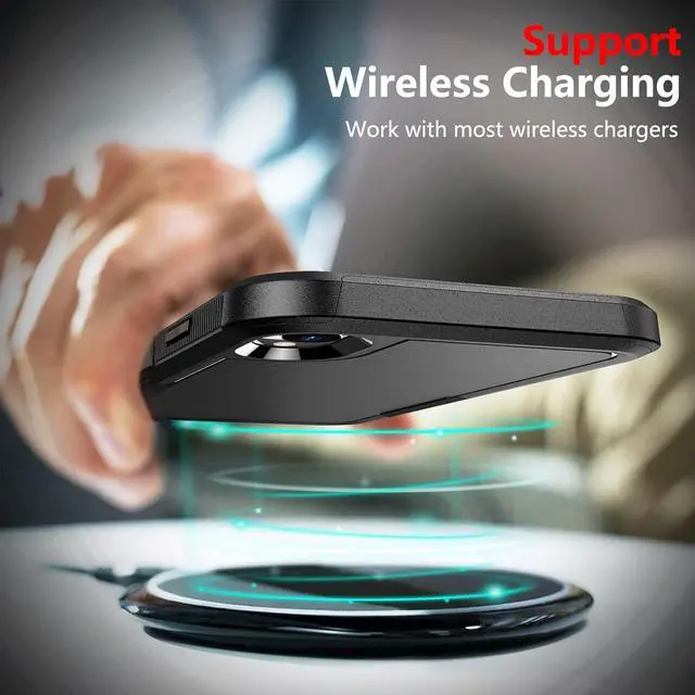 Alt view image 5 of 7 - for iPhone XR Case [10 FT Military Grade Drop Protection] [Non-Slip] [2 pcs Tempered Glass Screen Protector] Shockproof Airbag Cushion Protective Case for iPhone XR 6.1 (Black)