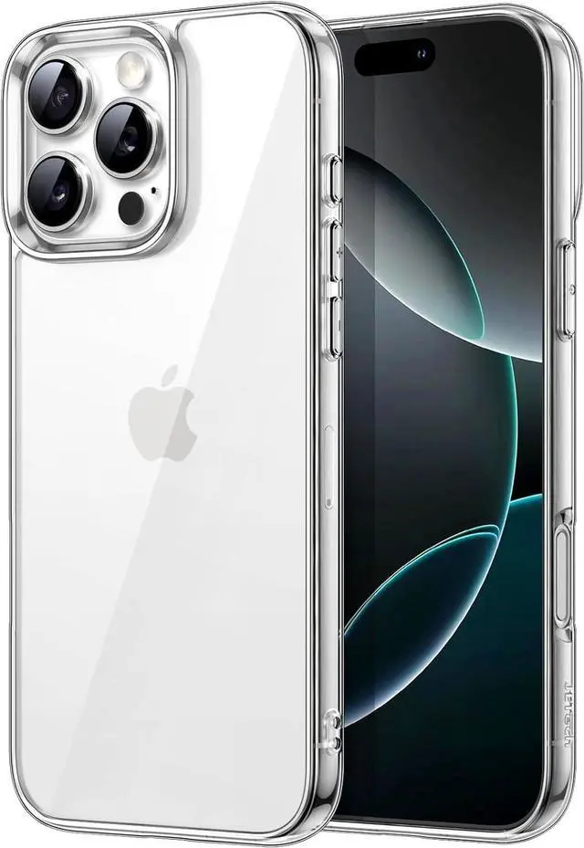 Main image of Case for iPhone 16 Pro 6.3-Inch Non-Yellowing Shockproof Phone Bumper Cover Anti-Scratch Clear Back (Clear)