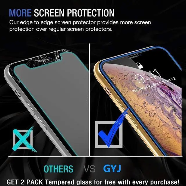 Alt view image 6 of 6 - for iPhone 12/for iPhone 12 Pro Case 6.1 with 2 Screen Protector Full Body Rugged Heavy Duty Military Grade Cover Shockproof/Drop Proof Protection Phone Case (Red Black)