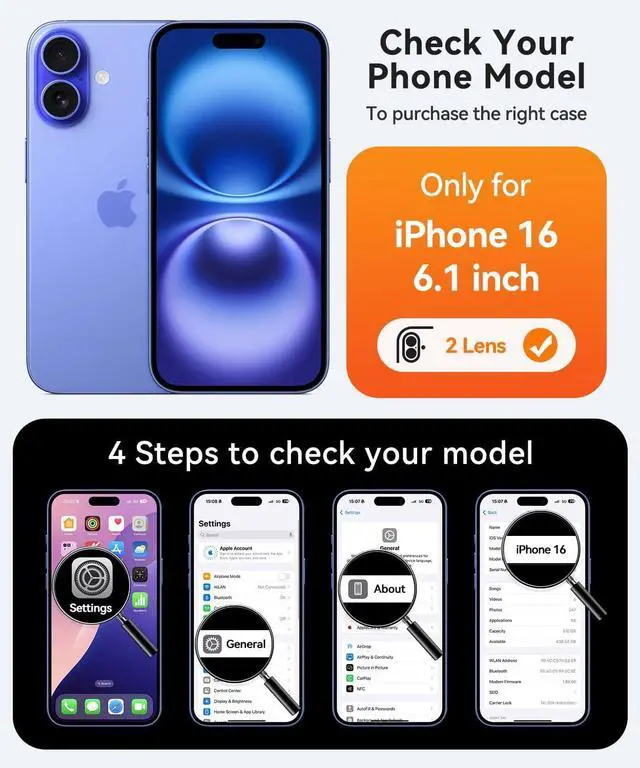 Alt view image 2 of 7 - Magnetic for iPhone 16 Case Upgraded [Full Camera Protection] [Compatible with Magsafe] [Translucent Matte] Shockproof Protective Phone Case for iPhone 16 - Ultramarine
