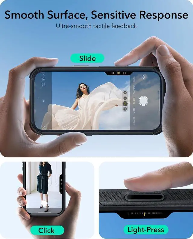 Alt view image 4 of 7 - for iPhone 16 Pro Case 23 ft Military-Grade Drop Protection with Camera Control Button Heavy Duty Magnetic Phone Case Compatible with MagSafe Accessories Cyber Series Black