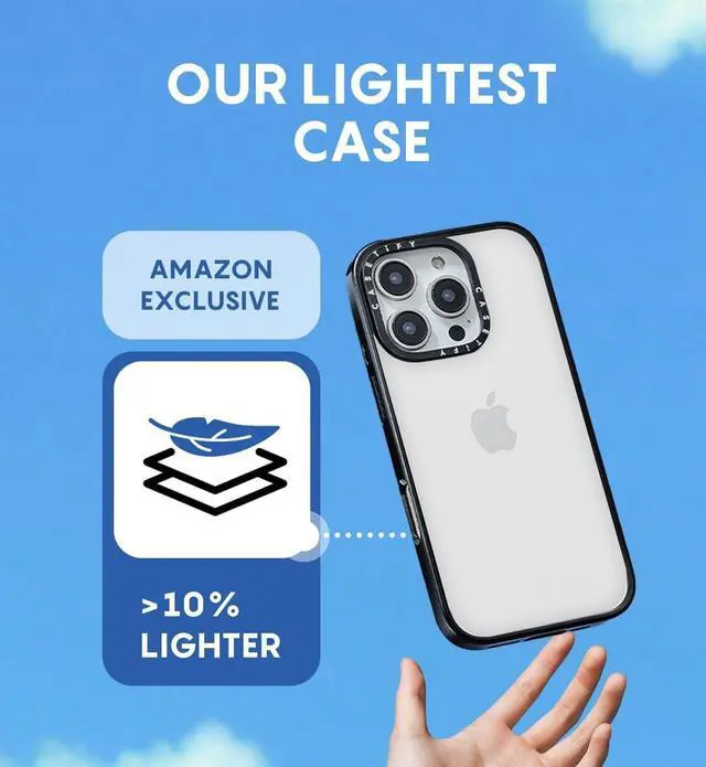 Alt view image 3 of 7 - Compact Case for iPhone 14 Pro [Lightweight / 4 ft. 2X Military Grade Drop Protection/Slim] - Hypnotic Marble Rainbow - Clear Black