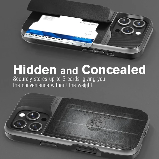 Alt view image 3 of 7 - vCommute for iPhone 16 Pro Max Wallet Case Black