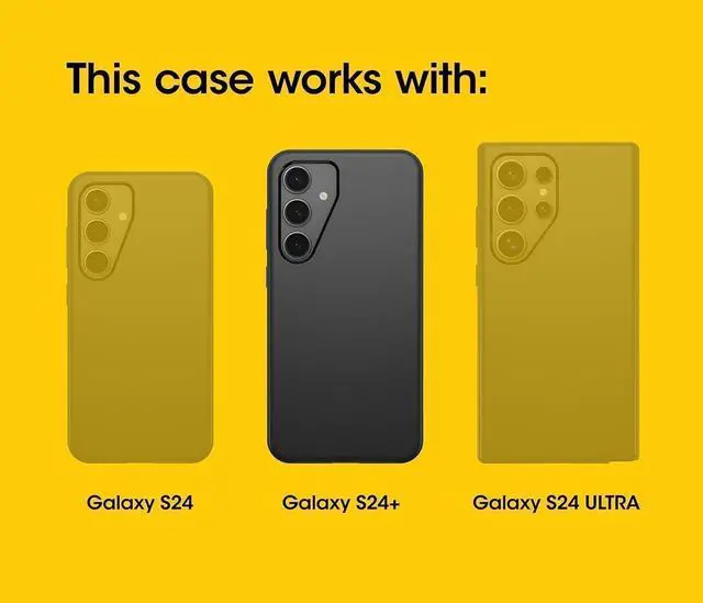 Alt view image 2 of 4 - Galaxy S24+ (Only) - Defender Series Case - Black - Case Only - Screenless - Rugged & Durable - with Port Protection - Microbial Defense Protection - Non-Retail Packaging