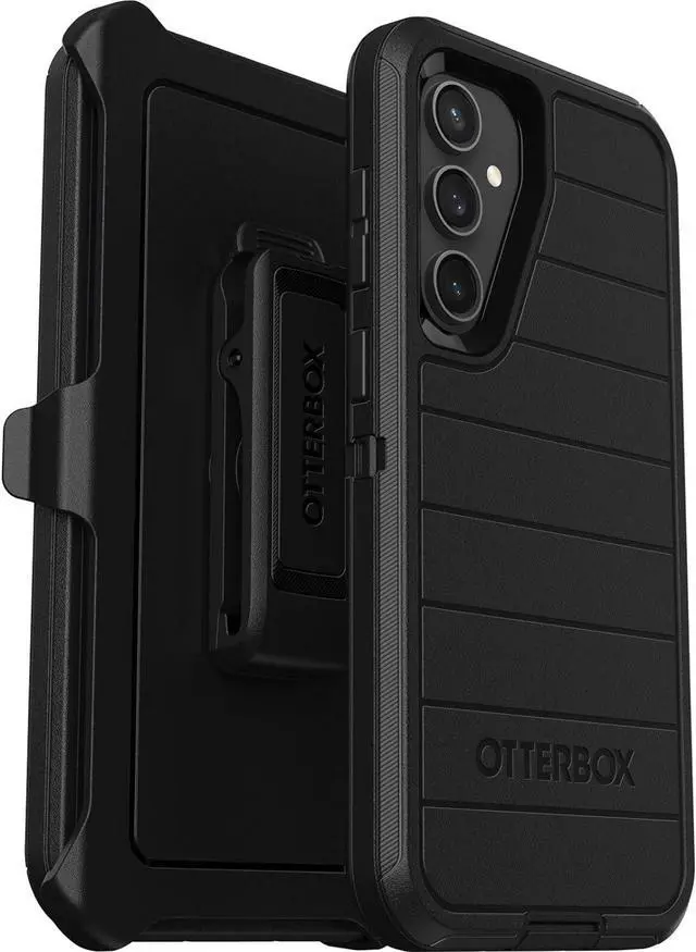Main image of Defender Series Case for  Galaxy S23 FE (Only) - Holster Clip Included - Microbial Defense Protection - Non-Retail Packaging - Black