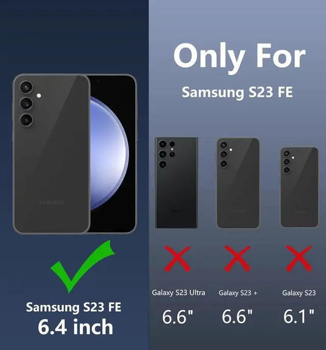 Alt view image 2 of 7 - Defender Series Case for  Galaxy S23 FE (Only) - Holster Clip Included - Microbial Defense Protection - Non-Retail Packaging - Black