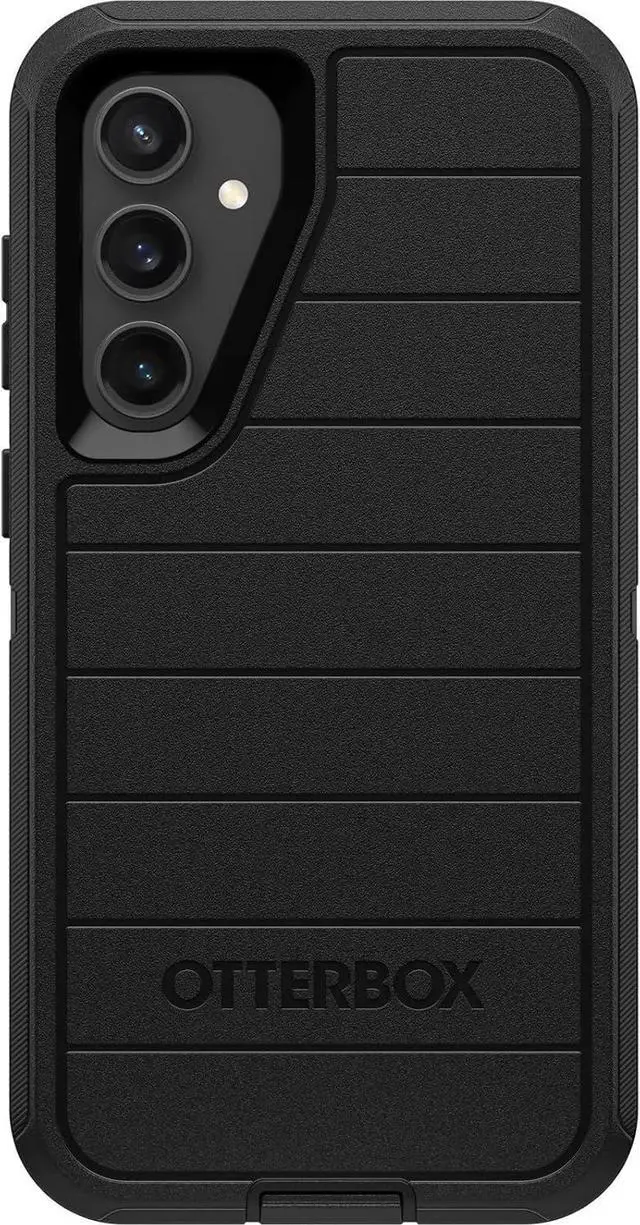 Alt view image 3 of 7 - Defender Series Case for  Galaxy S23 FE (Only) - Holster Clip Included - Microbial Defense Protection - Non-Retail Packaging - Black