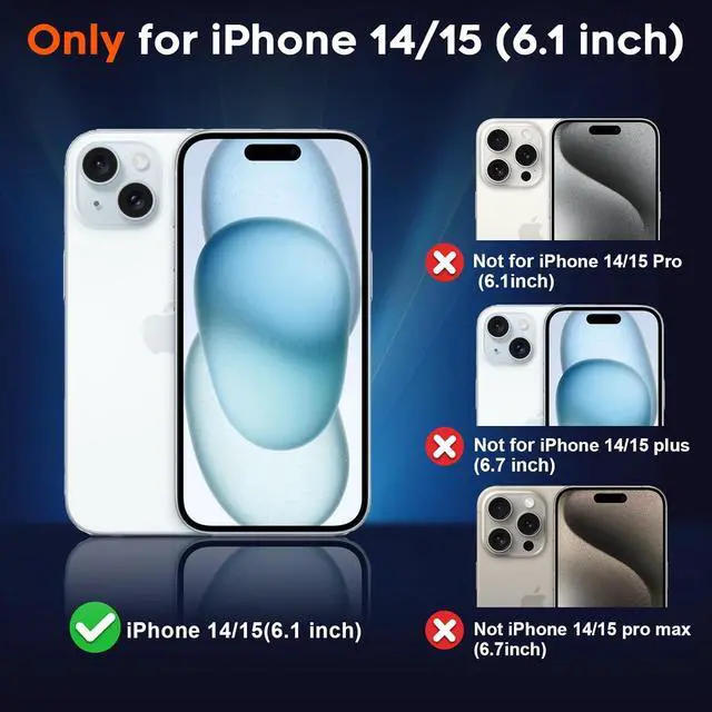 Alt view image 2 of 7 - Magnetic for iPhone 15 Case & iPhone 14 Case [Compatible with MagSafe] [10 FT Military Grade Drop Protection] Slim Translucent Matte Shockproof Anti-Scratch Phone Cover Black