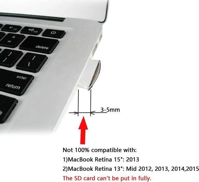 Alt view image 5 of 6 - CY Micro SD TF to SD Card Kit Mini Adaptor for Extra Storage MacBook Air/Pro/Retina