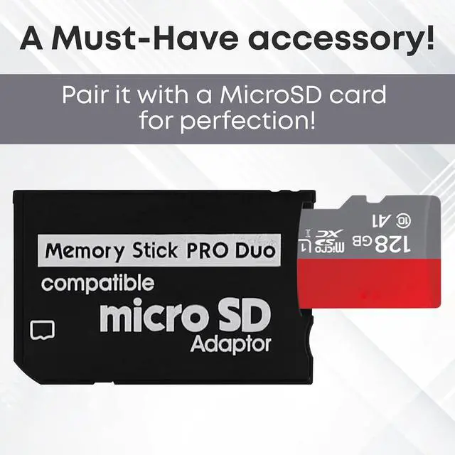 Alt view image 2 of 7 - Memory Stick Pro Duo Adapter - Card Reader for PSP Memory Card Duo Adapter Easy-to-Use Card Holder Compatible with PlayStation Card Camera or Handycam