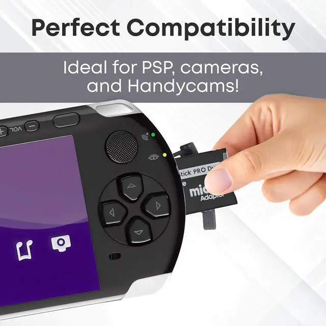 Alt view image 3 of 7 - Memory Stick Pro Duo Adapter - Card Reader for PSP Memory Card Duo Adapter Easy-to-Use Card Holder Compatible with PlayStation Card Camera or Handycam