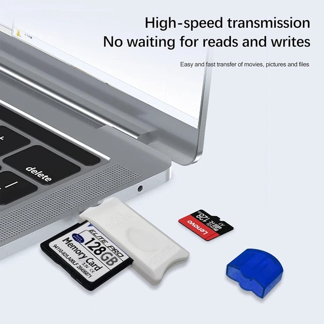 Alt view image 4 of 7 - 4 Pack USB SD Card Reader for PC Micro SD Card to USB Adapter Camera Memory Card Reader for Laptop