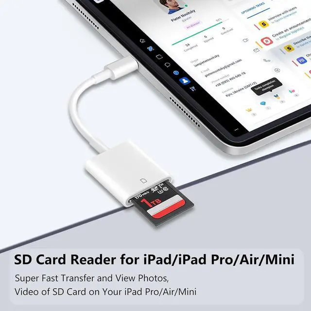 Alt view image 2 of 7 - USB C SD Card Reader USB 3.0 High Speed to SD Card Adapter for iPhone 15/16 Pro Max Type C Camera Adapter Trail Viewer for iPhone 15/16 iPad MacBook/Air iMac/ Galaxy Android