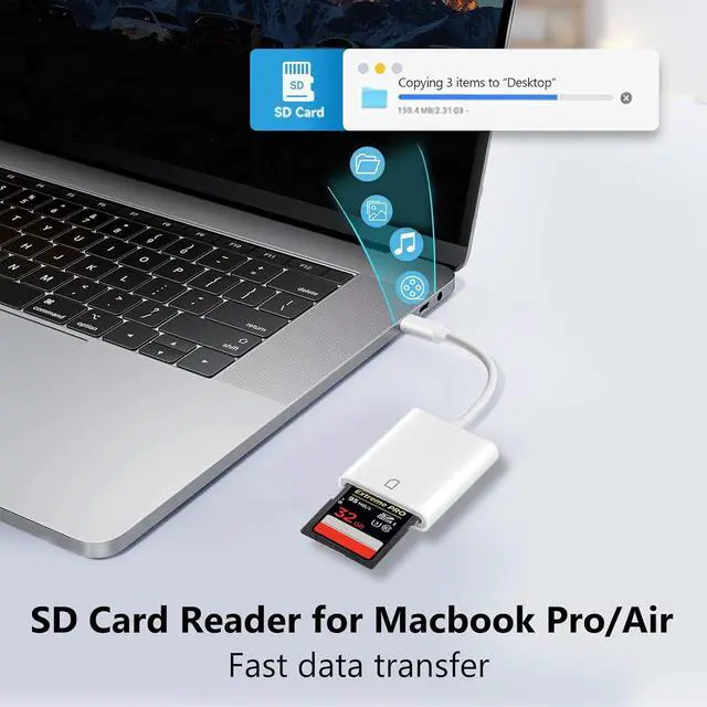 Alt view image 4 of 7 - USB C SD Card Reader USB 3.0 High Speed to SD Card Adapter for iPhone 15/16 Pro Max Type C Camera Adapter Trail Viewer for iPhone 15/16 iPad MacBook/Air iMac/ Galaxy Android