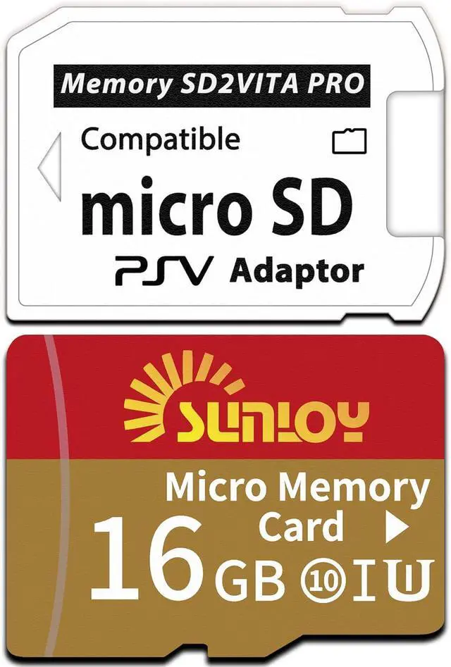 Main image of SD2Vita 6.0 PS Vita Memory Card Adapter with 16GB Micro SD Card High Speed microSDHC UHS-I Flash Memory Card with PSV Micro SD Card Adapter for PSV 1000/2000 PSTV FW 3.60 HENkaku Enso System