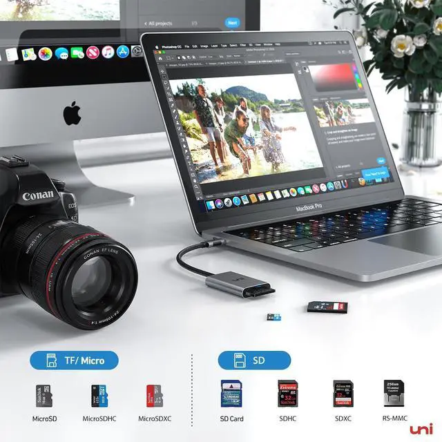 Alt view image 4 of 7 - USB C SD Card Reader Sturdy Micro SD Card Adapter (Durable Nylon No Block) High-Speed USB Type C Camera Memory Card Reader OTG Compatible with Android Galaxy S24 USB-C Tablet MacBook Pro/Air