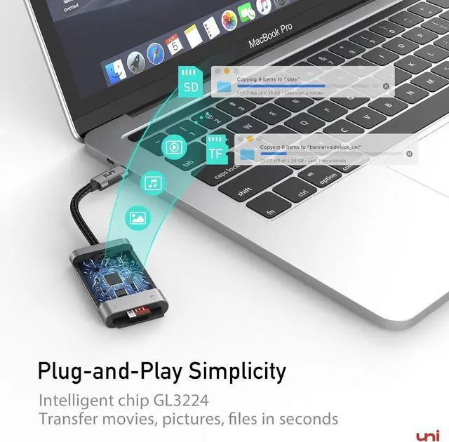 Alt view image 6 of 7 - USB C SD Card Reader Sturdy Micro SD Card Adapter (Durable Nylon No Block) High-Speed USB Type C Camera Memory Card Reader OTG Compatible with Android Galaxy S24 USB-C Tablet MacBook Pro/Air