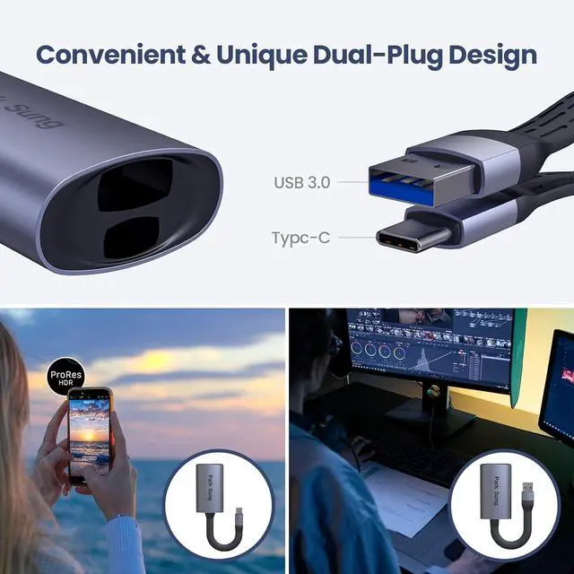 Alt view image 3 of 7 - SD 4.0 Memory Card Reader 2-in-1 Dual Slot Adapter with USB-A and USB-C Connectors for SDHC RS-MMC SDXC SDHC UHS-II UHS-I Cards for iPhone 15 16 Series Cameras Laptop Tablet Smartphone