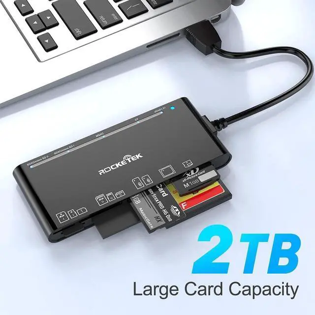 Alt view image 6 of 7 - USB 3.0 SD Card Reader 7-in-1 Multi Memory Card Reader for SD SDXC SDHC Micro SD CF MS MMC Camera Memory Card XD Card Reader Plug and Play Simultaneously Read/Writer(5Gbps) for Mac OS Windows
