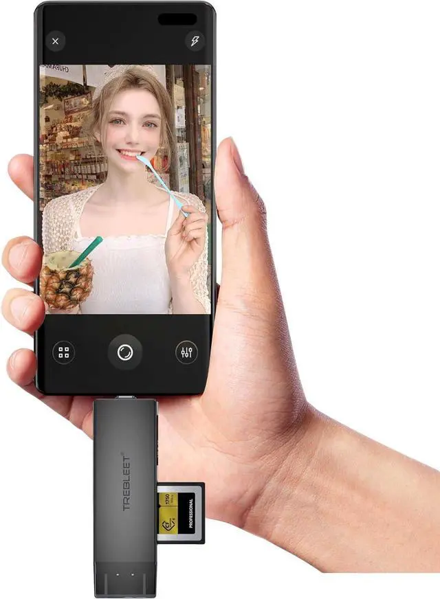 Alt view image 3 of 5 - CFexpress Type B and SD UHS-II Dual-Slot Memory Card Reader USB 3.2 10Gbps 2 in 1 USB C & USB A Port OTG for iPhone 15 Pro/iPad Pro/PC/Laptop/Smart Phone/Tablet