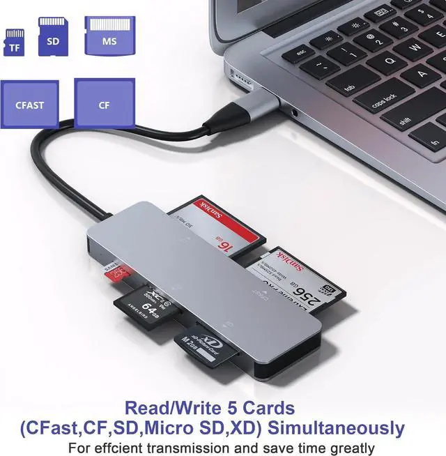 CFast Card Reader USB 3.0 USB C CFast 2.0 Card Reader 5Gbps Aluminum ...