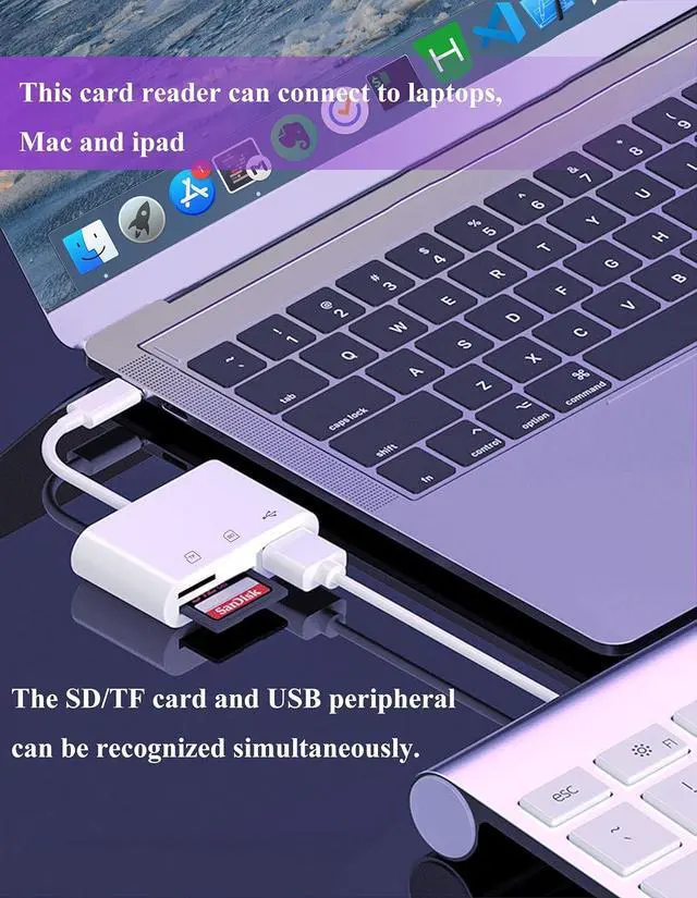 Alt view image 5 of 7 - USB C SD Card Reader for iPhone 15/16 Android 3 in 1 Digital Camera Adapter iPhone Sd Card Adapter for More Type C/USB-C Devices Compatible with SDcard SDHC SDXC MicroSD MicroSDHC MicroSDXC