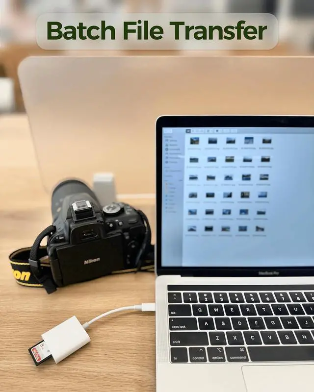 Alt view image 4 of 7 - USB-C SD Card Reader for iPhone 15 16 Pro Max/iPad/Mac/MacBook 2-in-1 Digital Camera Memory Card Adapter for SD and Micro SD Cards