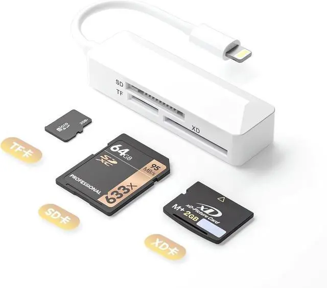 Main image of [ MFi Certified] SD Card Reader for iPhone Lightning Memory SD Card Reader Adapter High-Speed XD Picture Card Camera Adapter for iPhone 14/13/12/11/XS/XR/X/8/7/6/5 Supports SD/TF/XD 128G 256G