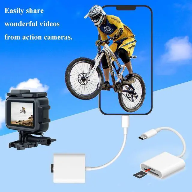 Alt view image 6 of 7 - USB C SD Card Reader for Android iPhone 15 3 in 1 Memory Card Reader Digital Camera Adapter iPhone Sd Card Adapter for More Type C/USB-C Devices Compatible with SDcardTFcard