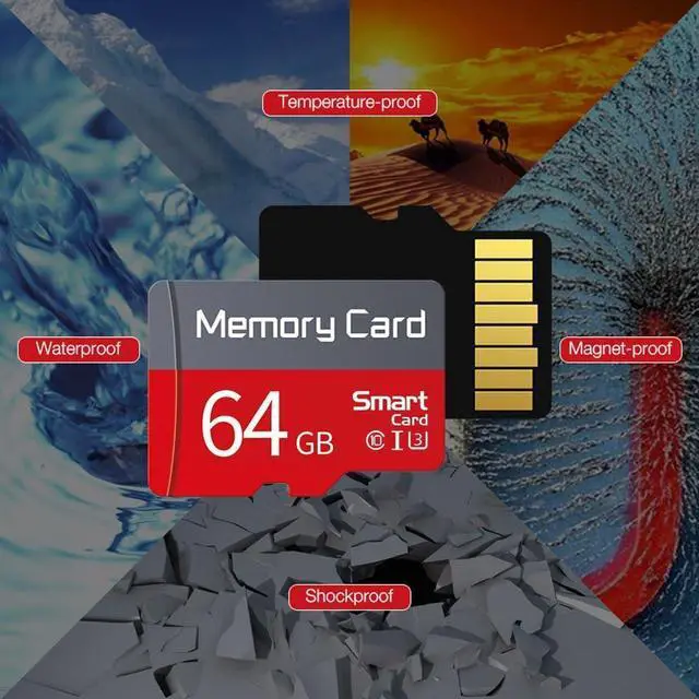 Alt view image 4 of 5 - 64GB TF Card with Adapter C10 U3 Ultra High Speed Flash Memory Card for Camera Tablet Computer Mobile Phone Drone