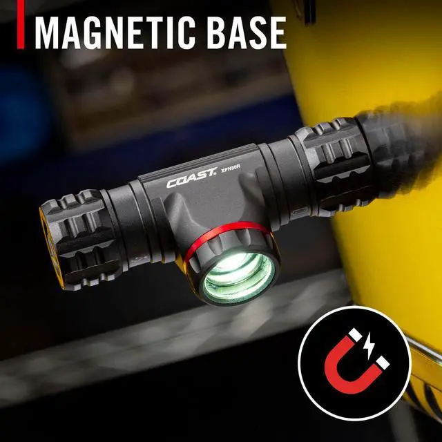 Alt view image 6 of 7 - XPH30R 1200 Lumen USB-C Rechargeable Dual Power Headlamp with Twist Focus Beam and Magnetic Base