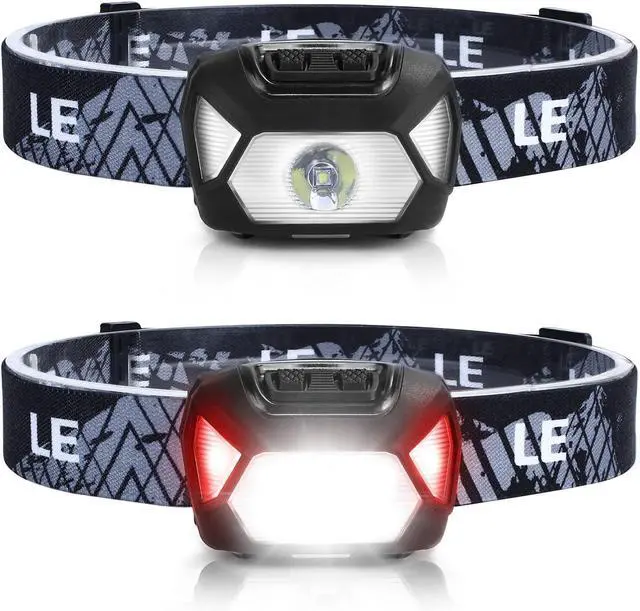 Main image of HeadLamp 2 Pack Super Bright LED Head lamp with 6 Lighting Modes Waterproof Battery Powered LED Lightweight Headlight for Cycling Running Camping for Kids Adults