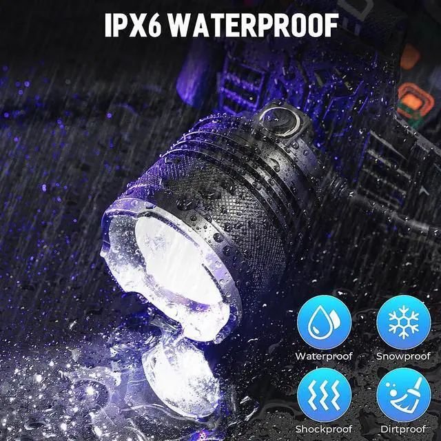 Alt view image 6 of 7 - LED Rechargeable Headlamp 2 Pack 900000 Lumens Head Lamps (Include attery) Super Bright Long Distance Headlamps with 5 Mode Waterproof 90° Adjustable Head Lights for Forehead Adults Outdoor Camping