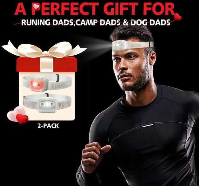 Alt view image 3 of 7 - 2 Pack LED Headlamp Flashlight for Adults & Kids Camping Hiking Glow in The DarkHead Lamp with White & Red Light Comfortable Headband Lightweight & Waterproof with 6 AAA Batteries