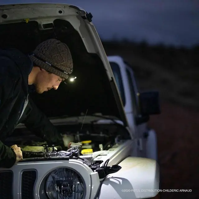 Alt view image 5 of 7 - E+LITE Headlamp - Ultra-Compact Emergency 50 Lumen Headlamp Designed for Hiking Climbing Running and Camping