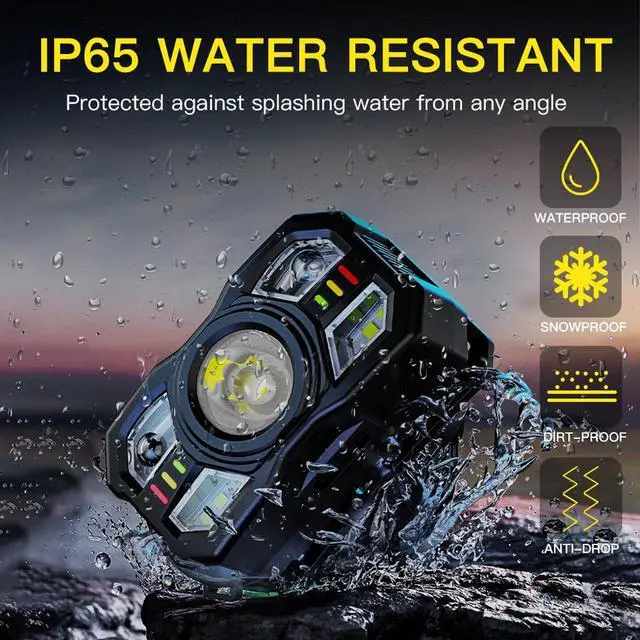Alt view image 4 of 7 - 2 Pack Headlamp Flashlight Head Lamps led Rechargeable Headlight Motion Sensor Head Lamp 10 Mode for Outdoor Camping Gear Hiking Fishing Running Cycling Headlight Emergency Lights for Home