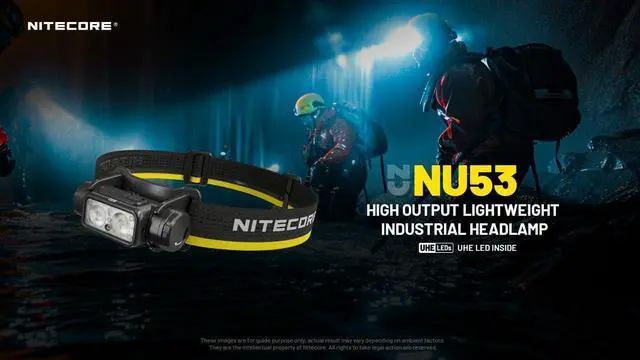 Alt view image 4 of 6 - NU53 1800 Lumen Headlamp USB-C Fast Charging Long Runtime Lightweight Designed for Industrial uses with Auxilary White and Red Light Sticker