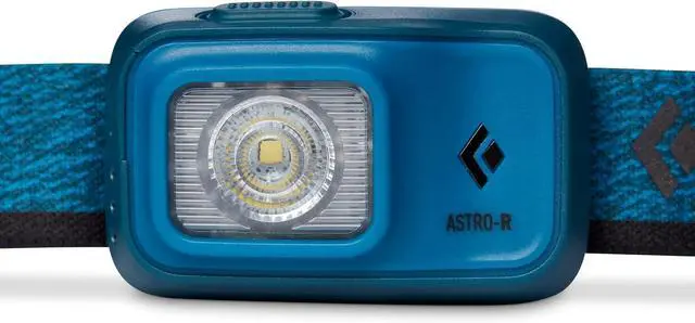 Alt view image 2 of 5 - Astro 300-R Rechargeable LED Headlamp Dimmable IPX4 Rainproof Headlamp for Camping Hiking Running Work Travel Azul