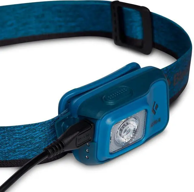 Alt view image 5 of 5 - Astro 300-R Rechargeable LED Headlamp Dimmable IPX4 Rainproof Headlamp for Camping Hiking Running Work Travel Azul