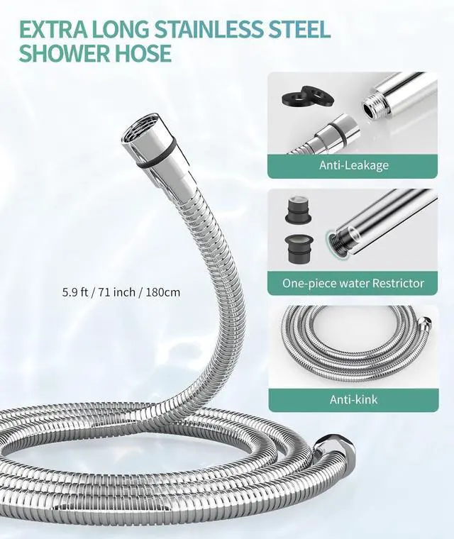 Alt view image 7 of 7 - Filtered Shower Head with Handheld High Pressure 9 Spray Mode Chrome Showerhead with Filters detachable shower head Water Softener Filters Beads for Hard Water -Remove Chlorine
