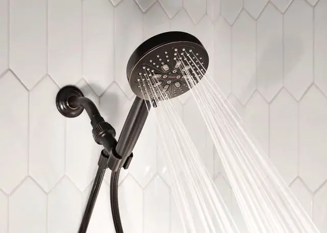 Alt view image 6 of 7 - Hydro Energetix Mediterranean Bronze Single Function Handheld Shower Head 200H0BRB