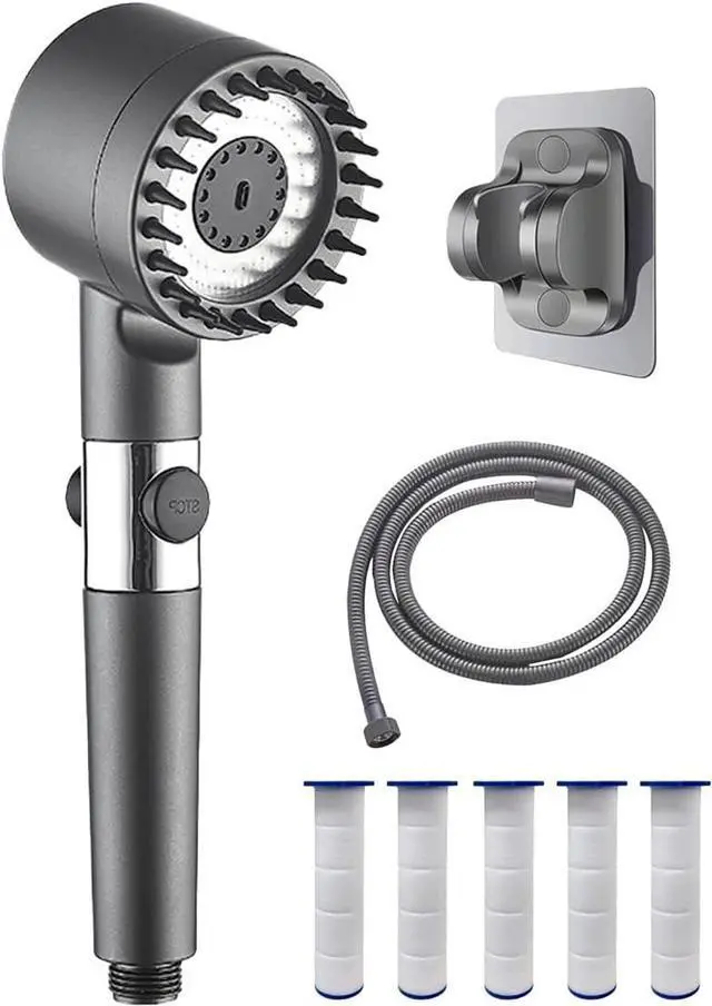 Main image of Filtered Shower Head with Handheld High Pressure 4 Spray Mode Showerhead with Filters Hard Water Detachable Shower Head with Showerhead with Filters and 59 Inch Hose Bracket